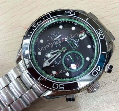 Omega Seamaster Professional Stainless Steel Black Chronograph Replica Watch